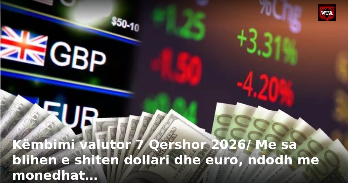 Këmbimi valutor 7 Qershor 2026/ Me sa blihen e shiten dollari dhe euro, ndodh me monedhat…