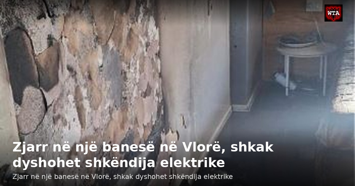 Zjarr në një banesë në Vlorë, shkak dyshohet shkëndija elektrike
