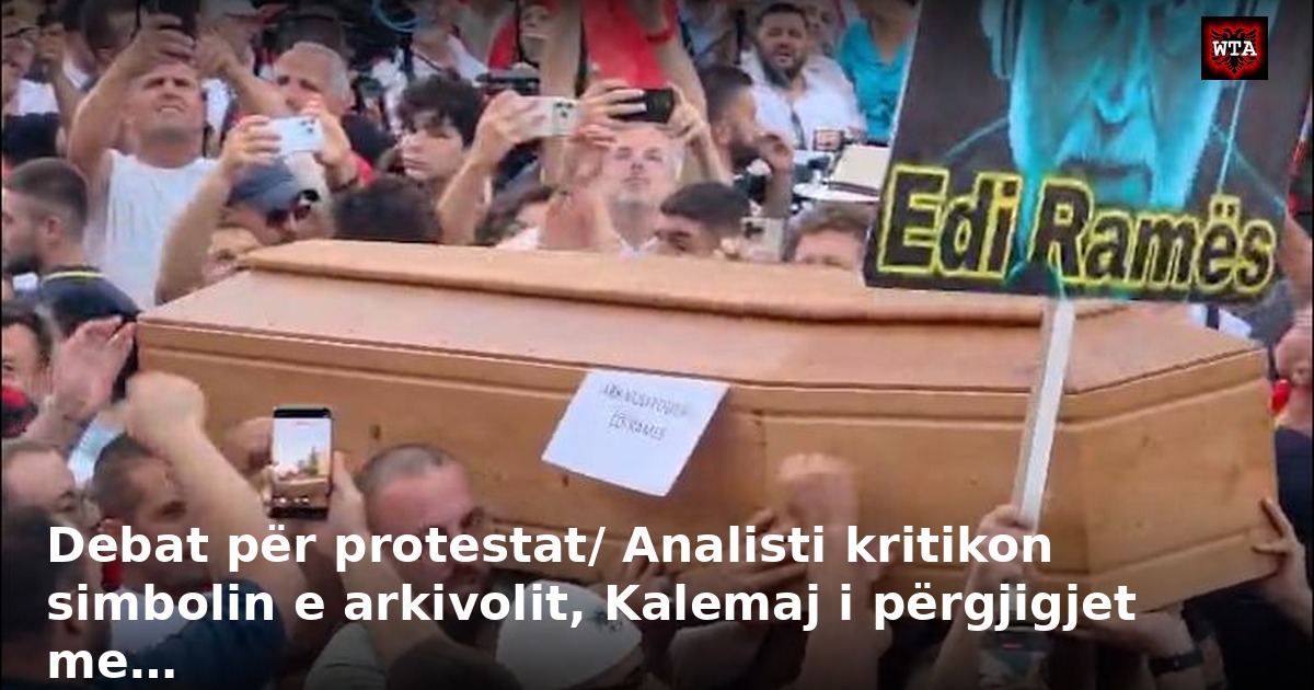 Debat për protestat/ Analisti kritikon simbolin e arkivolit, Kalemaj i përgjigjet me…