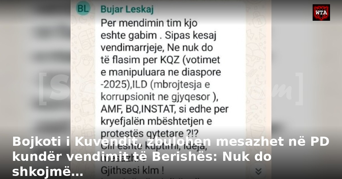 Bojkoti i Kuvendit, zbulohen mesazhet në PD kundër vendimit të Berishës: Nuk do shkojmë…