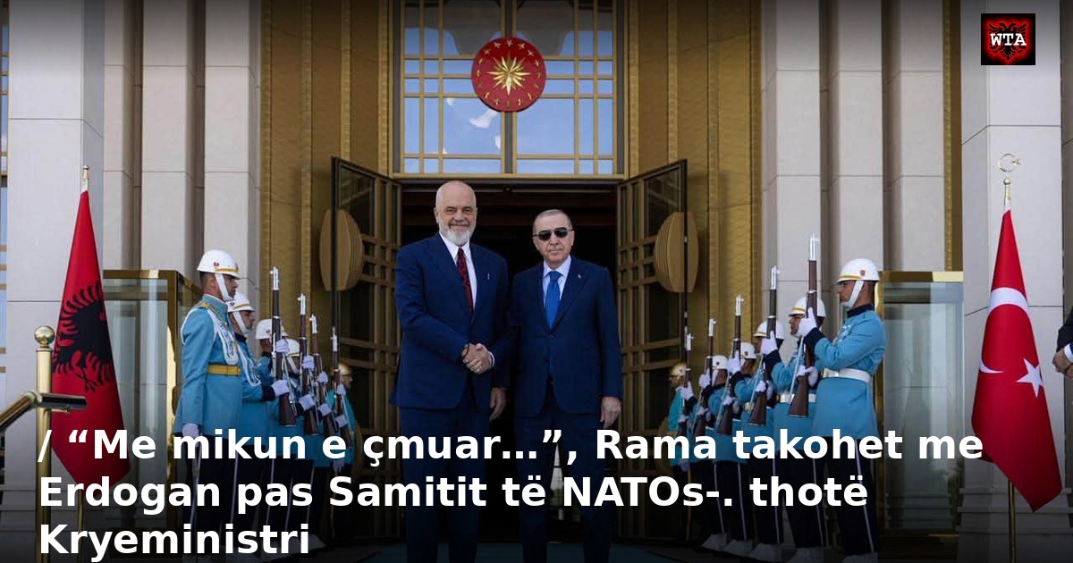 / “Me mikun e çmuar…”, Rama takohet me Erdogan pas Samitit të NATOs-. thotë Kryeministri