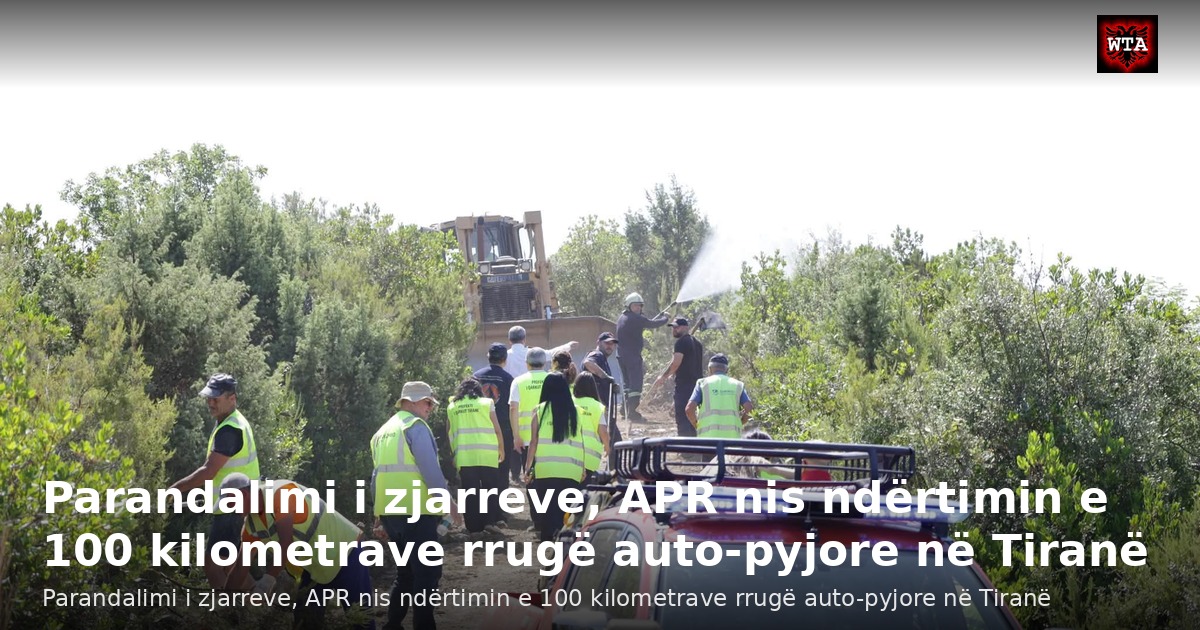 Parandalimi i zjarreve, APR nis ndërtimin e 100 kilometrave rrugë auto-pyjore në Tiranë