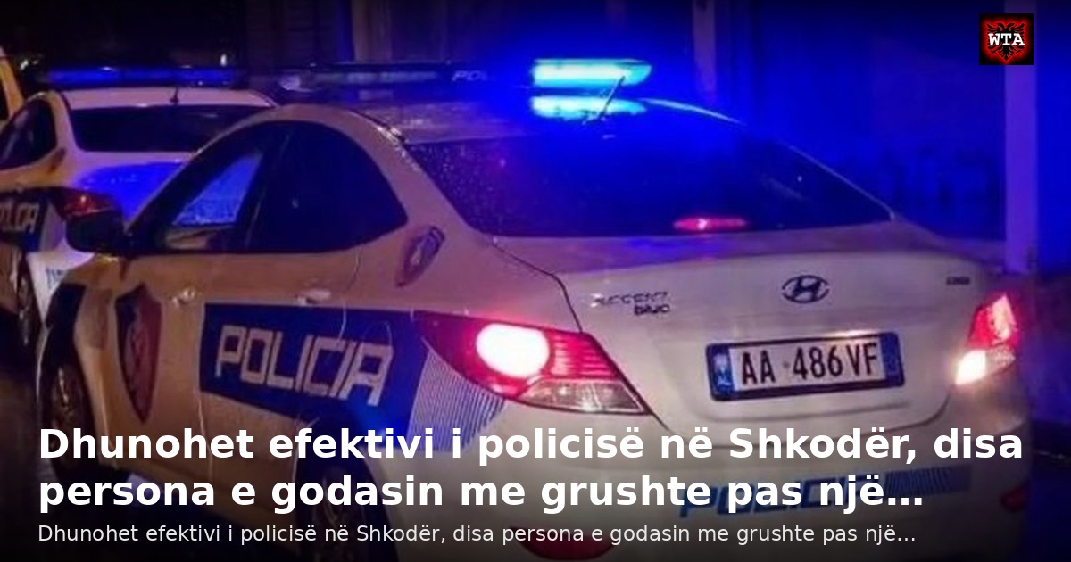 Dhunohet efektivi i policisë në Shkodër, disa persona e godasin me grushte pas një…