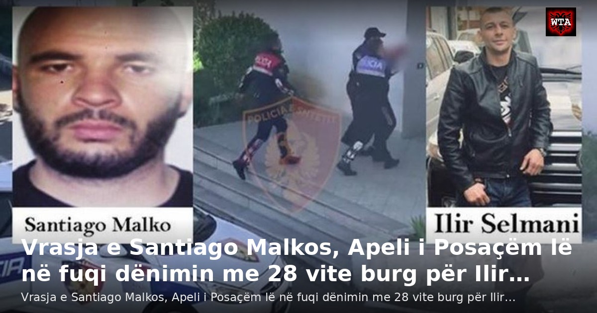 Vrasja e Santiago Malkos, Apeli i Posaçëm lë në fuqi dënimin me 28 vite burg për Ilir…