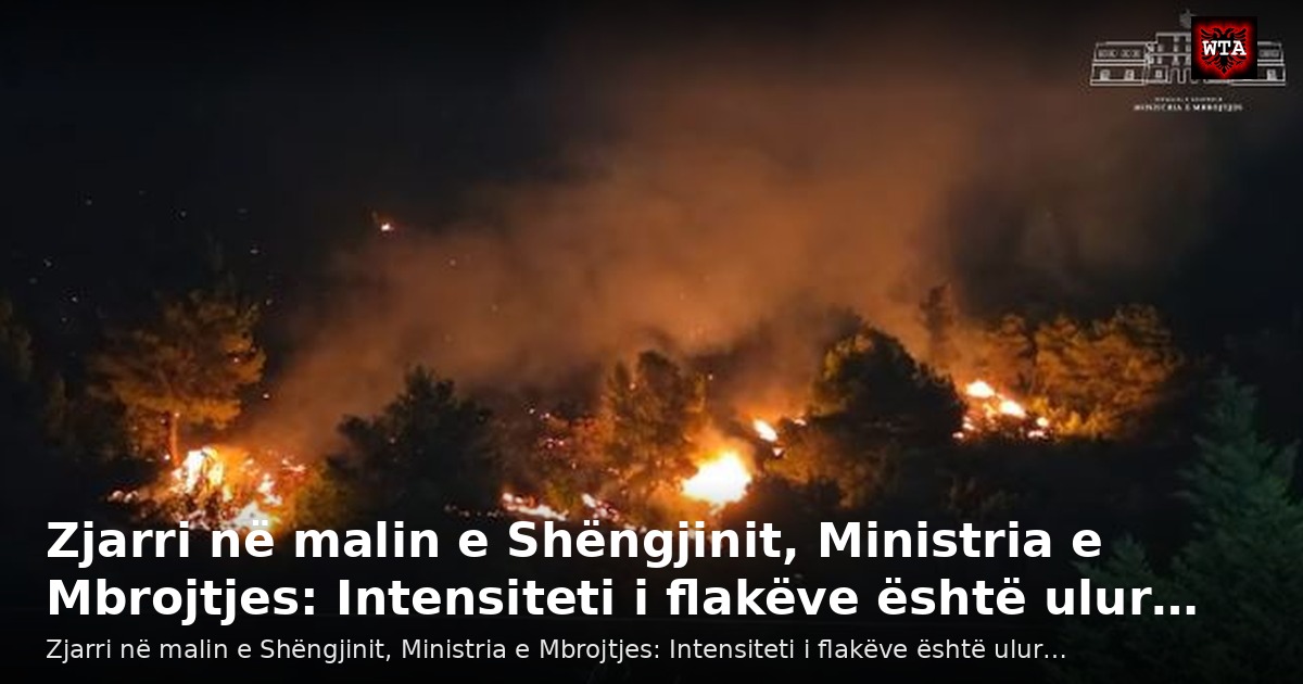 Zjarri në malin e Shëngjinit, Ministria e Mbrojtjes: Intensiteti i flakëve është ulur…