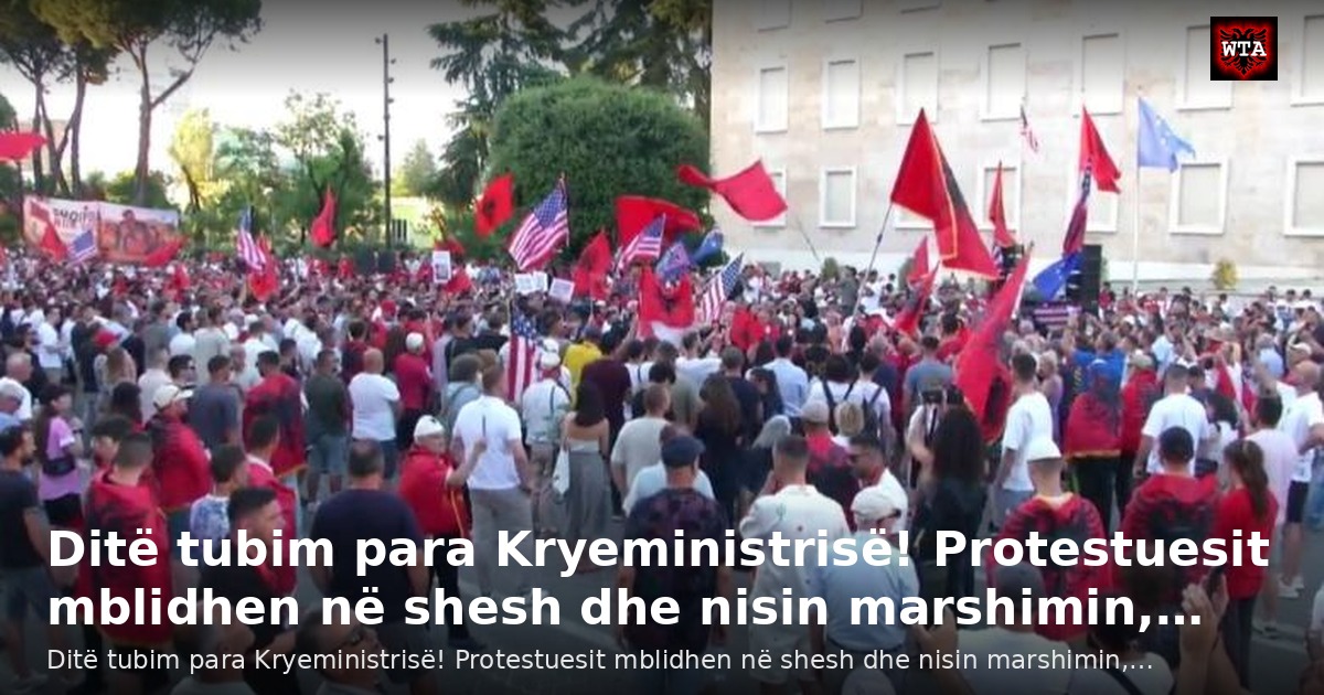 Ditë tubim para Kryeministrisë! Protestuesit mblidhen në shesh dhe nisin marshimin,…