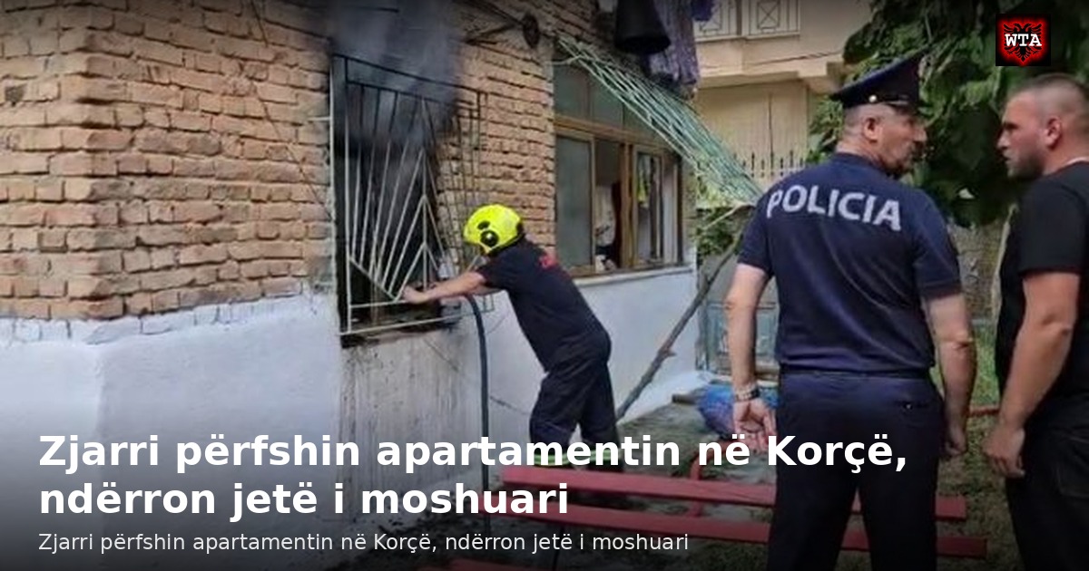 Zjarri përfshin apartamentin në Korçë, ndërron jetë i moshuari
