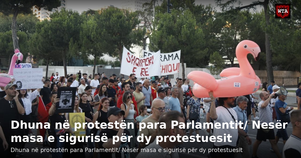 Dhuna në protestën para Parlamentit/ Nesër masa e sigurisë për dy protestuesit