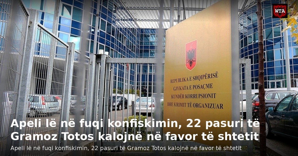 Apeli lë në fuqi konfiskimin, 22 pasuri të Gramoz Totos kalojnë në favor të shtetit