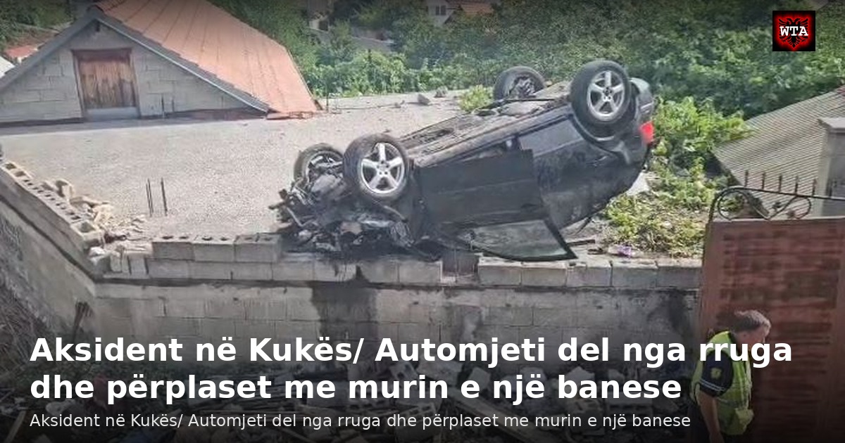 Aksident në Kukës/ Automjeti del nga rruga dhe përplaset me murin e një banese