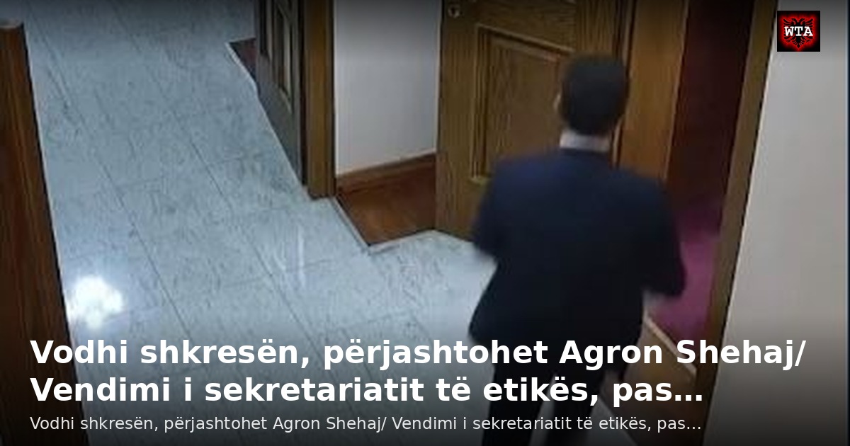 Vodhi shkresën, përjashtohet Agron Shehaj/ Vendimi i sekretariatit të etikës, pas…