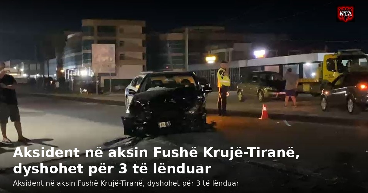 Aksident në aksin Fushë Krujë-Tiranë, dyshohet për 3 të lënduar
