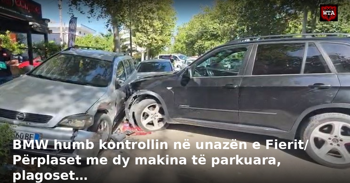 BMW humb kontrollin në unazën e Fierit/ Përplaset me dy makina të parkuara, plagoset…