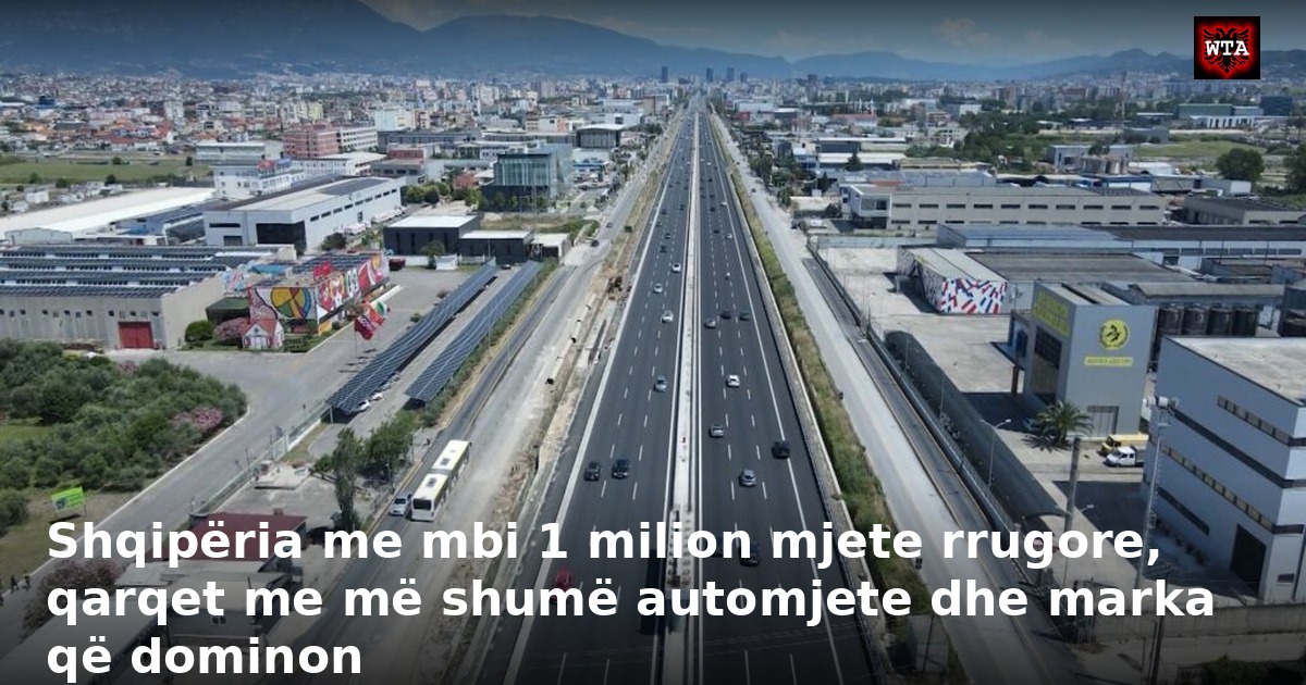 Shqipëria me mbi 1 milion mjete rrugore, qarqet me më shumë automjete dhe marka që dominon