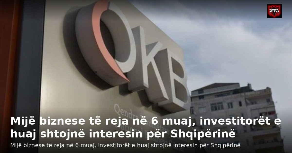 Mijë biznese të reja në 6 muaj, investitorët e huaj shtojnë interesin për Shqipërinë