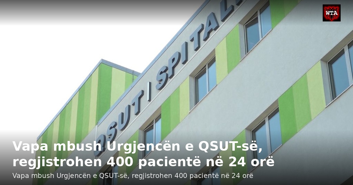 Vapa mbush Urgjencën e QSUT-së, regjistrohen 400 pacientë në 24 orë