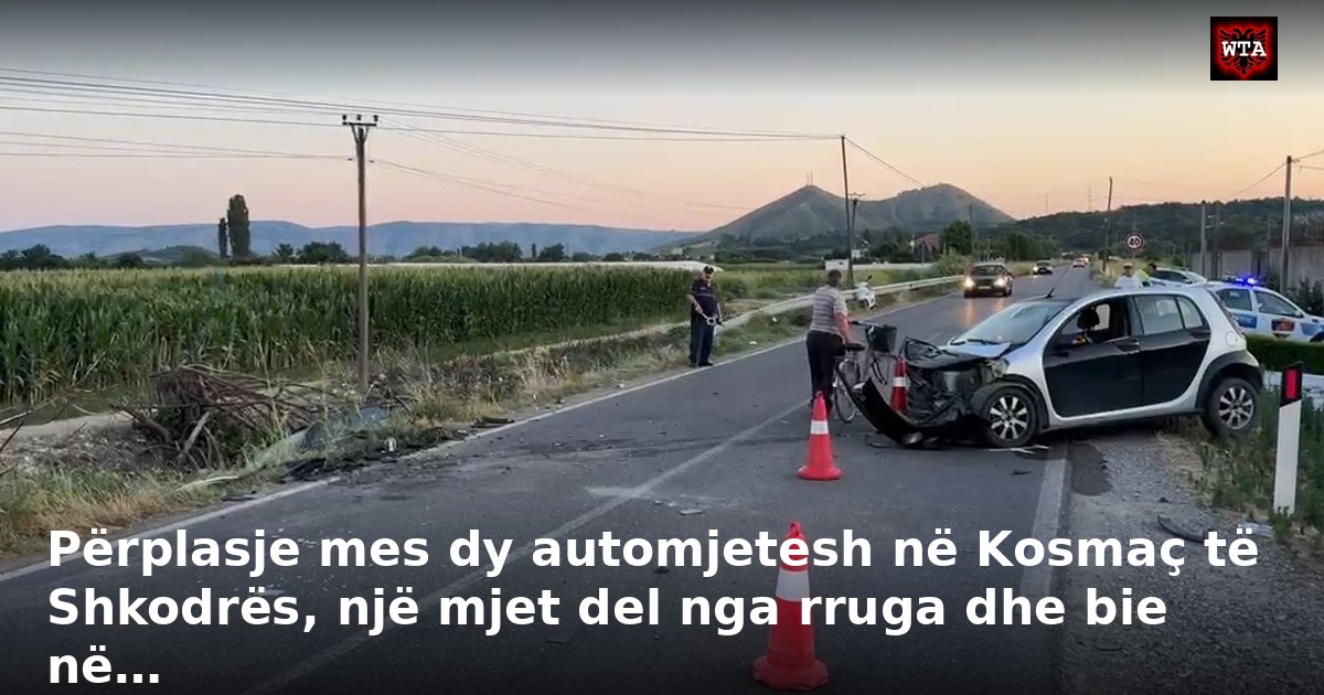 Përplasje mes dy automjetesh në Kosmaç të Shkodrës, një mjet del nga rruga dhe bie në…