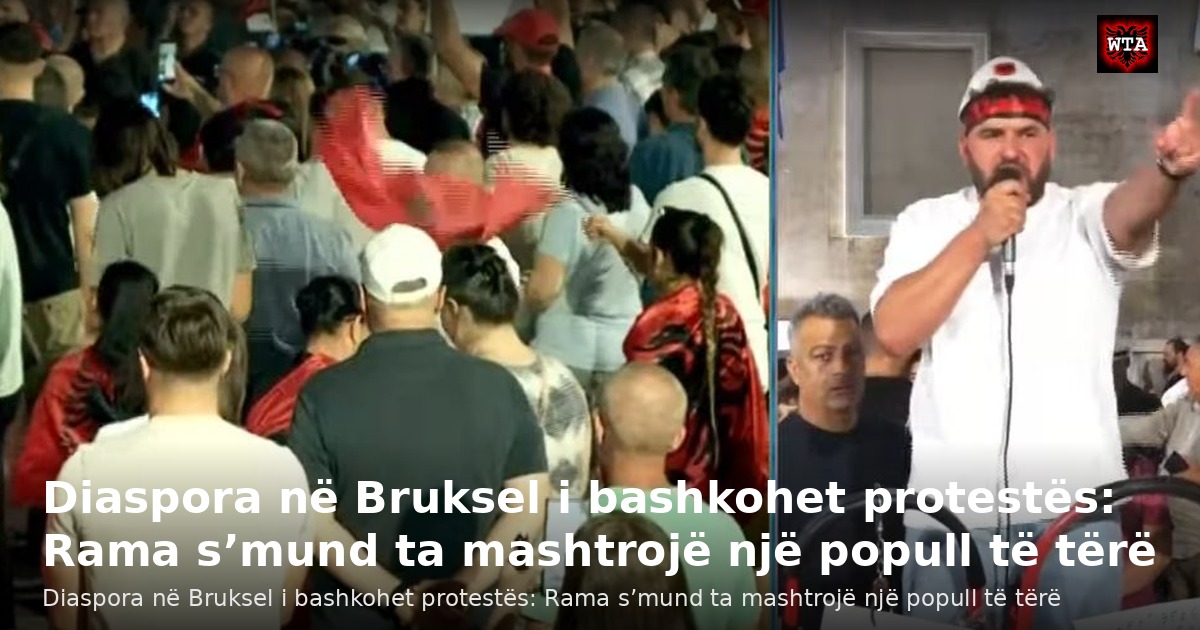 Diaspora në Bruksel i bashkohet protestës: Rama s’mund ta mashtrojë një popull të tërë