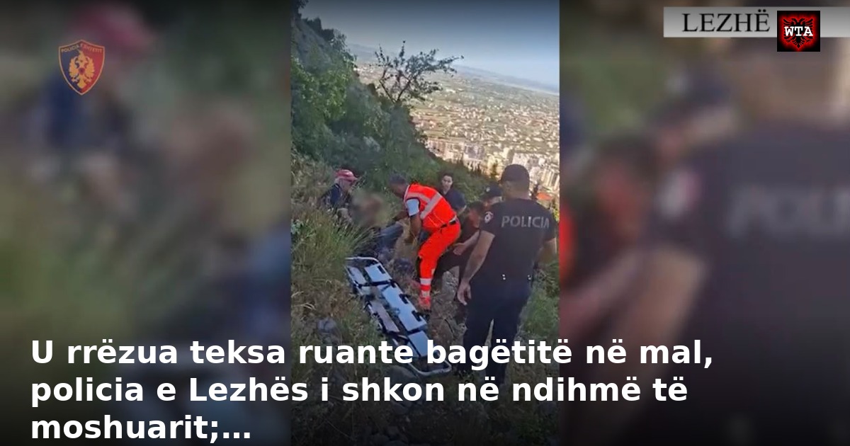 U rrëzua teksa ruante bagëtitë në mal, policia e Lezhës i shkon në ndihmë të moshuarit;…