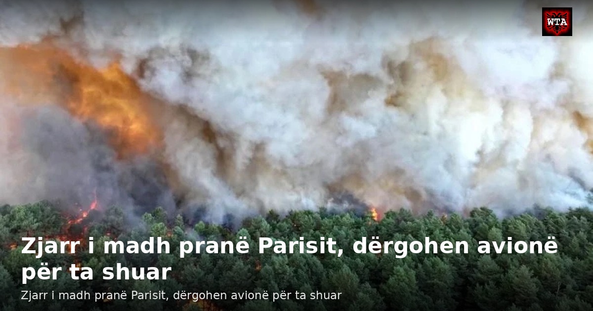 Zjarr i madh pranë Parisit, dërgohen avionë për ta shuar