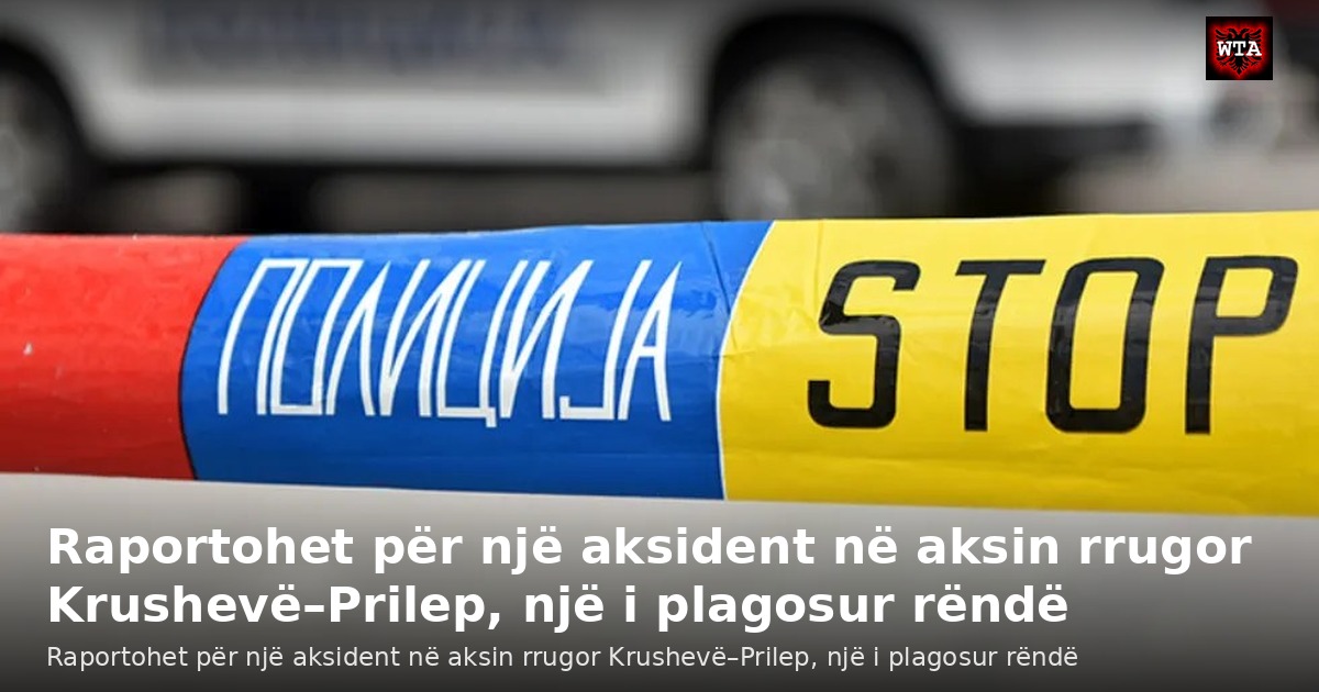 Raportohet për një aksident në aksin rrugor Krushevë–Prilep, një i plagosur rëndë