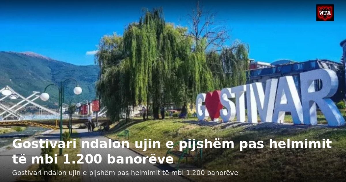 Gostivari ndalon ujin e pijshëm pas helmimit të mbi 1.200 banorëve