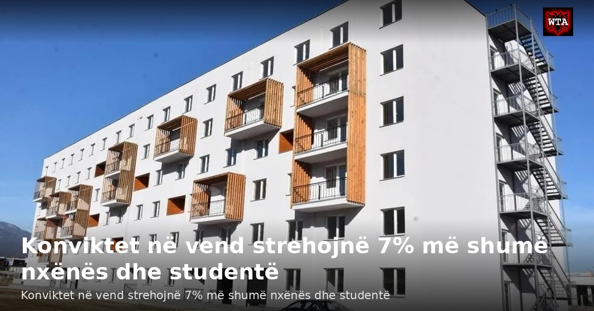 Konviktet në vend strehojnë 7% më shumë nxënës dhe studentë