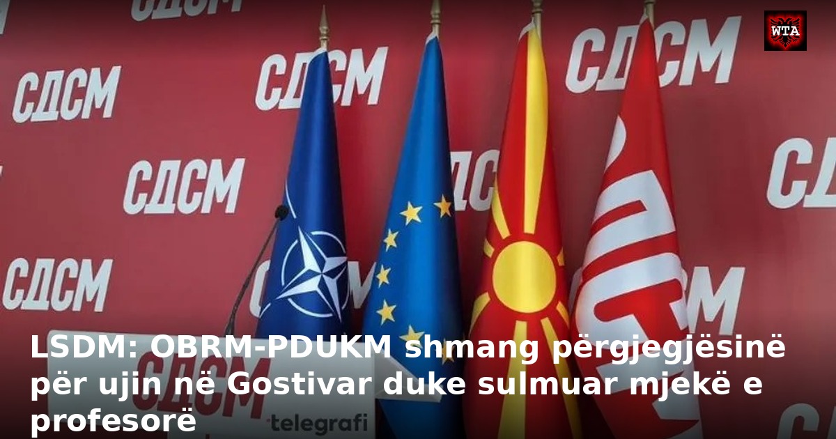 LSDM: OBRM-PDUKM shmang përgjegjësinë për ujin në Gostivar duke sulmuar mjekë e profesorë