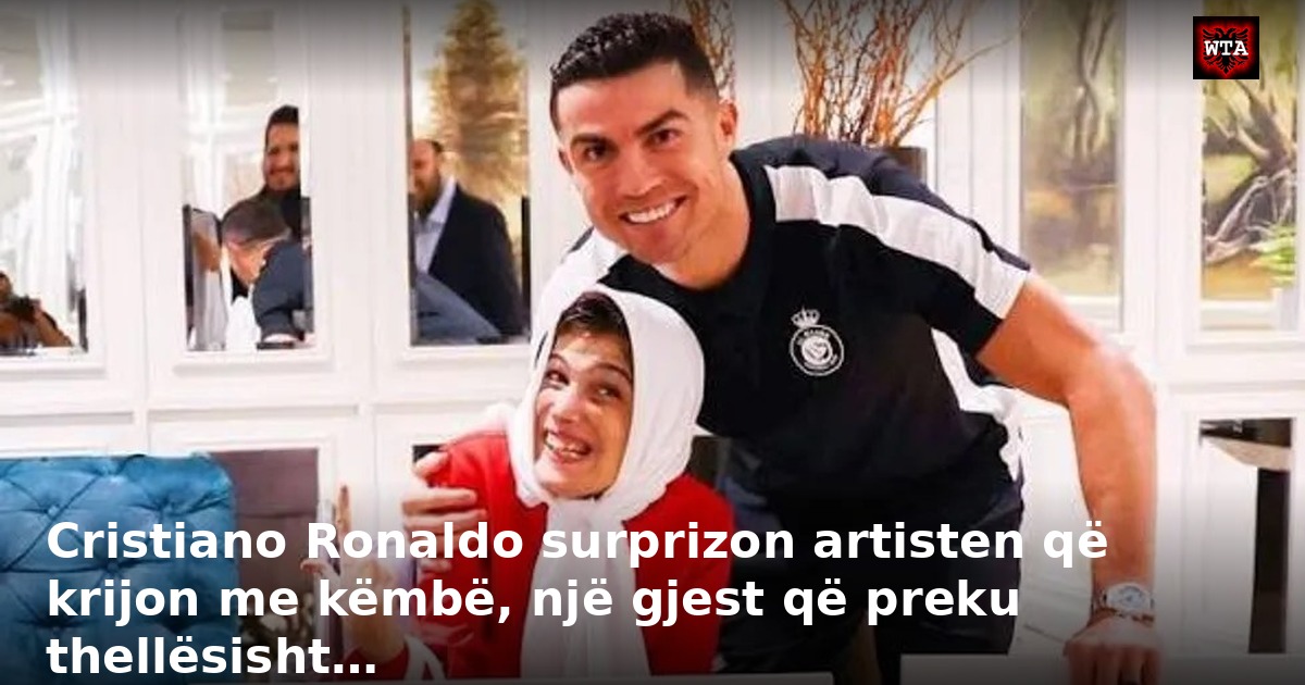 Cristiano Ronaldo surprizon artisten që krijon me këmbë, një gjest që preku thellësisht…