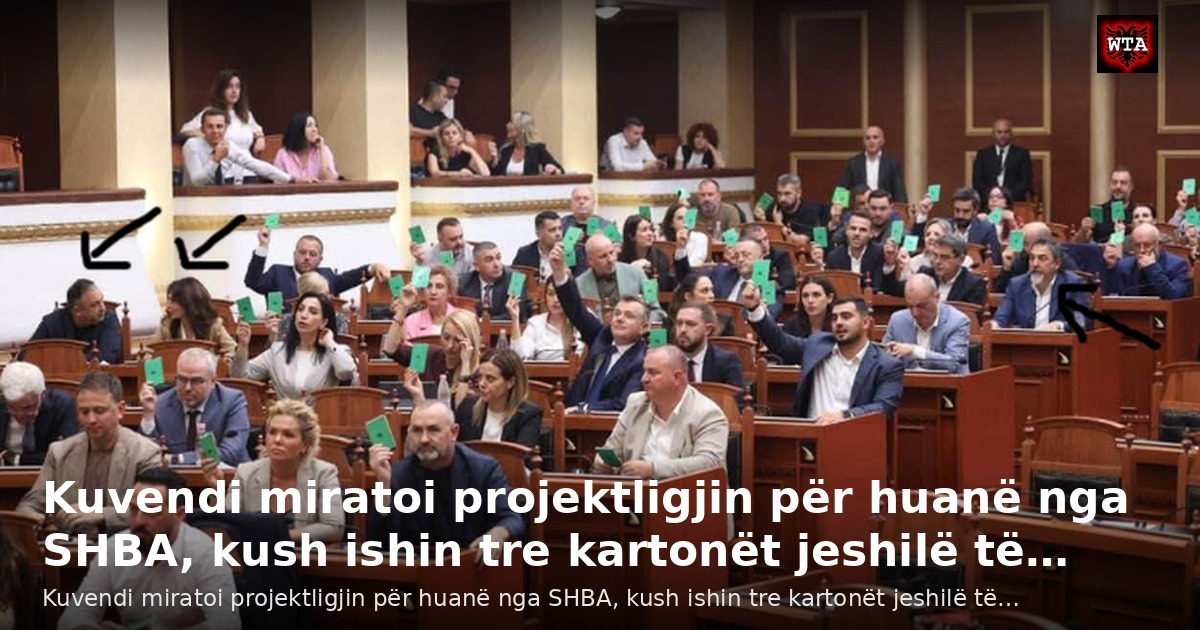Kuvendi miratoi projektligjin për huanë nga SHBA, kush ishin tre kartonët jeshilë të…
