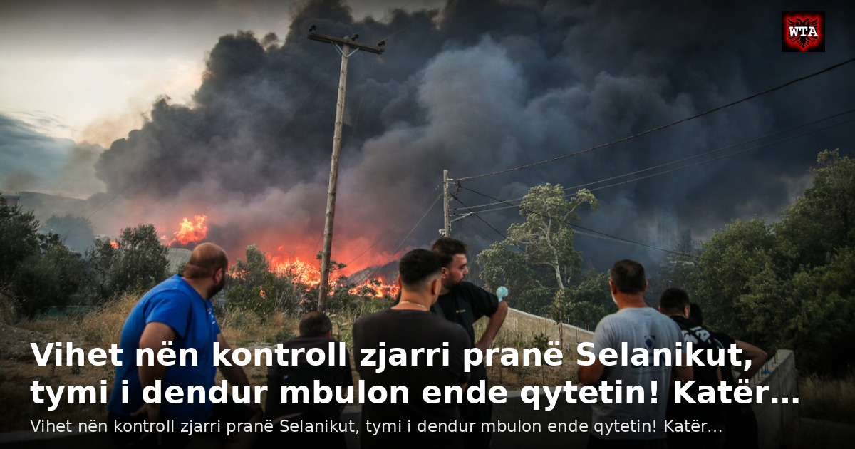 Vihet nën kontroll zjarri pranë Selanikut, tymi i dendur mbulon ende qytetin! Katër…