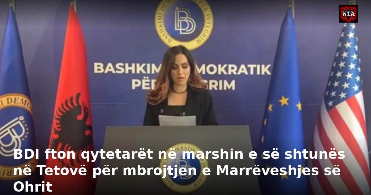 BDI fton qytetarët në marshin e së shtunës në Tetovë për mbrojtjen e Marrëveshjes së Ohrit