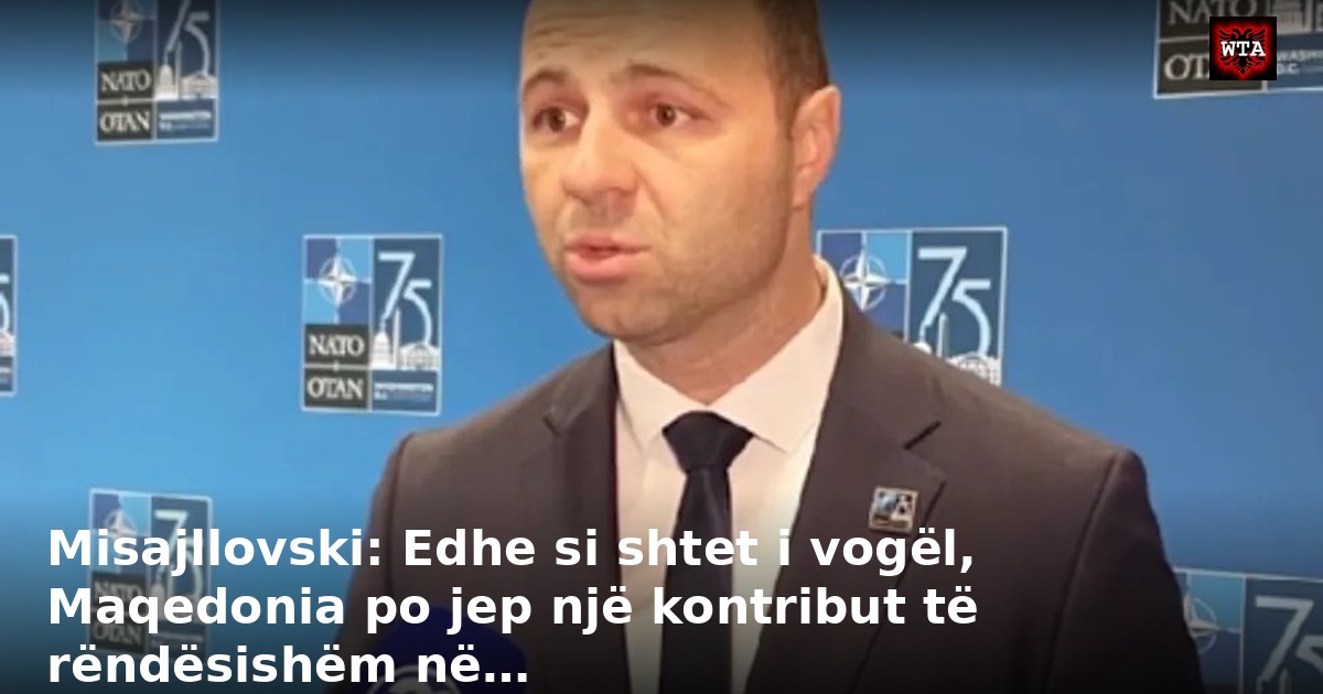 Misajllovski: Edhe si shtet i vogël, Maqedonia po jep një kontribut të rëndësishëm në…
