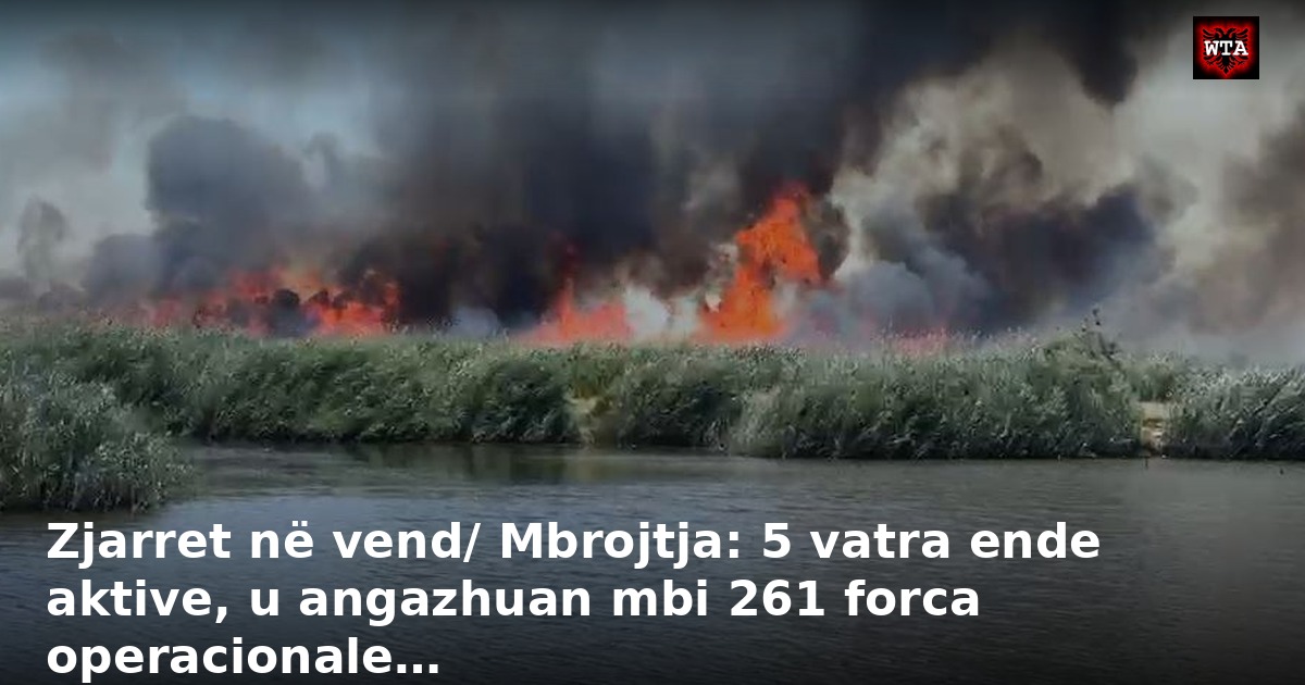 Zjarret në vend/ Mbrojtja: 5 vatra ende aktive, u angazhuan mbi 261 forca operacionale…