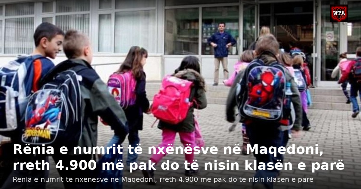Rënia e numrit të nxënësve në Maqedoni, rreth 4.900 më pak do të nisin klasën e parë