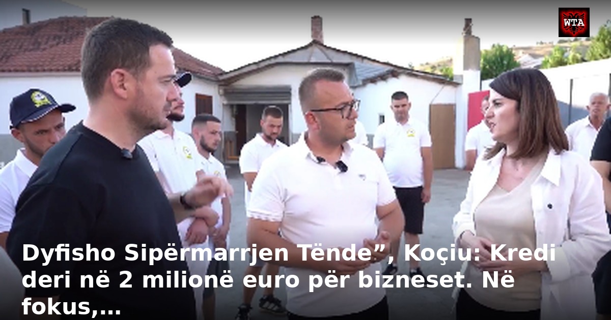 Dyfisho Sipërmarrjen Tënde”, Koçiu: Kredi deri në 2 milionë euro për bizneset. Në fokus,…