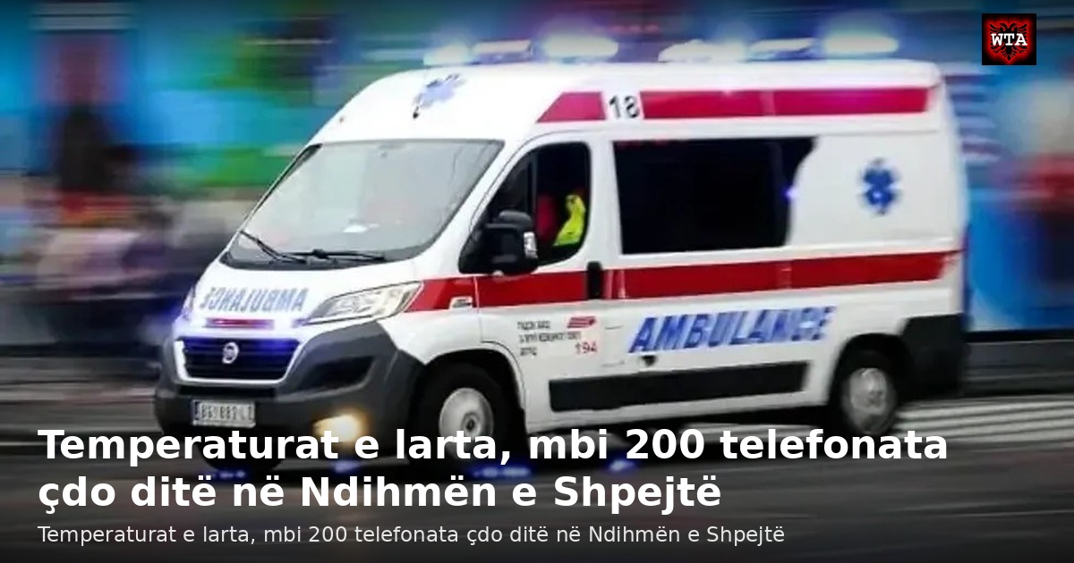 Temperaturat e larta, mbi 200 telefonata çdo ditë në Ndihmën e Shpejtë